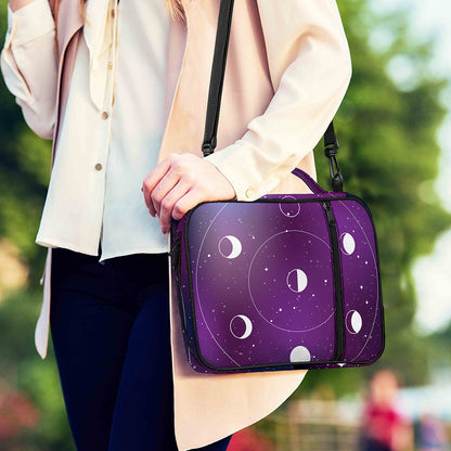Galaxy Moon Phase Print Shoulder Strap Bible Bag