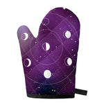 Galaxy Moon Phase Print Single Oven Mitt