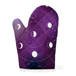 Galaxy Moon Phase Print Single Oven Mitt