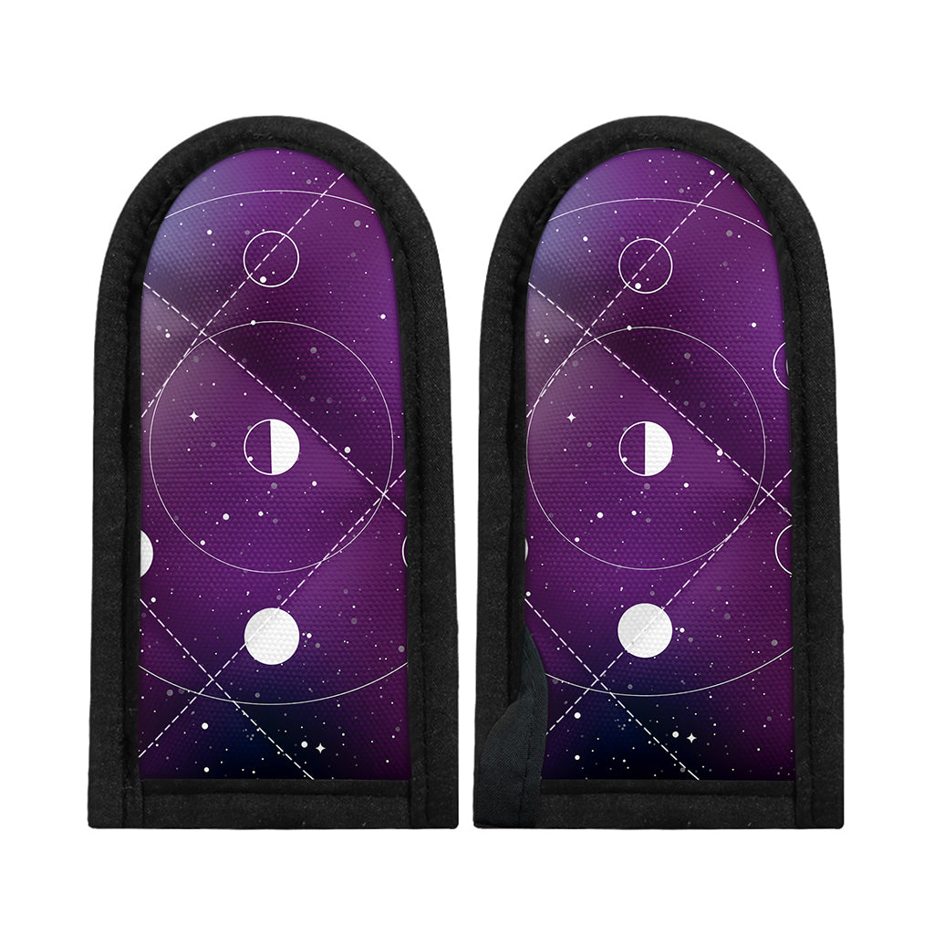 Galaxy Moon Phase Print Skillet Handle Cover
