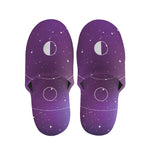 Galaxy Moon Phase Print Slippers