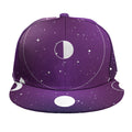 Galaxy Moon Phase Print Snapback Cap
