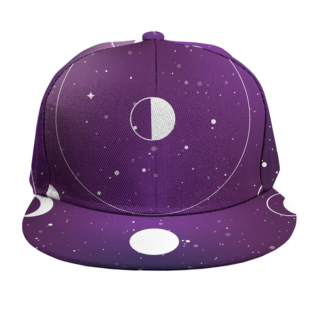 Galaxy Moon Phase Print Snapback Cap