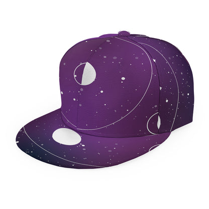 Galaxy Moon Phase Print Snapback Cap