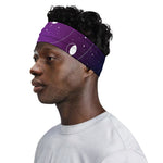 Galaxy Moon Phase Print Sports Headband