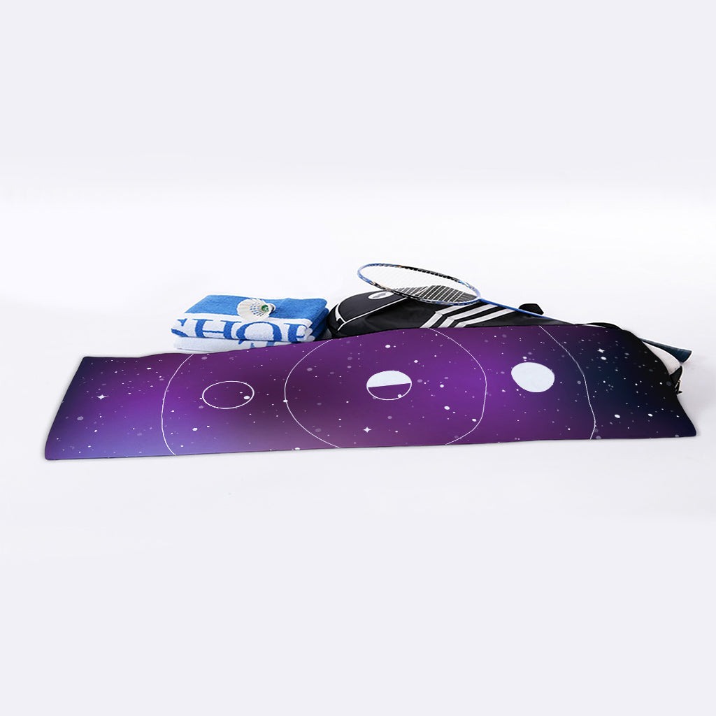 Galaxy Moon Phase Print Sports Towel