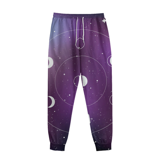 Galaxy Moon Phase Print Sweatpants
