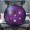 Galaxy Moon Phase Print Tire Cover