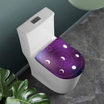 Galaxy Moon Phase Print Toilet Lid Cover
