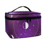Galaxy Moon Phase Print Travel Makeup Bag