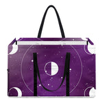 Galaxy Moon Phase Print Utility Tote Bag