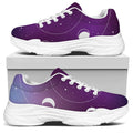 Galaxy Moon Phase Print White Chunky Shoes