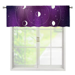 Galaxy Moon Phase Print Window Valance
