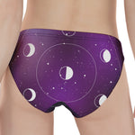 Galaxy Moon Phase Print Women's Panties