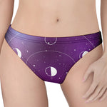 Galaxy Moon Phase Print Women's Thong