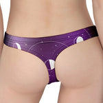 Galaxy Moon Phase Print Women's Thong