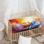 Galaxy Native Indian Woman Print Baby Crib Sheet