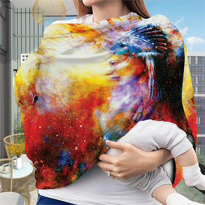 Galaxy Native Indian Woman Print Baby Seat Cover