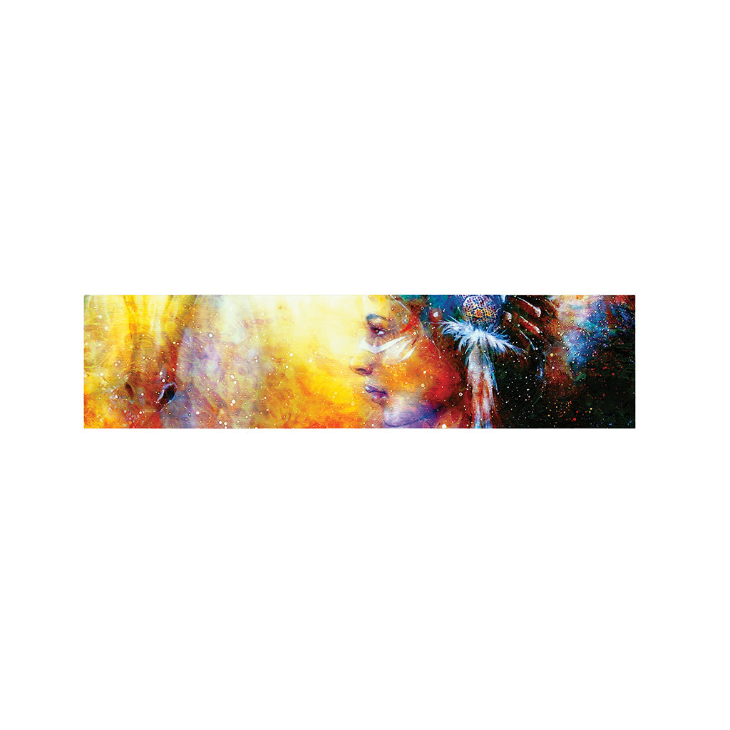 Galaxy Native Indian Woman Print Bed Runner
