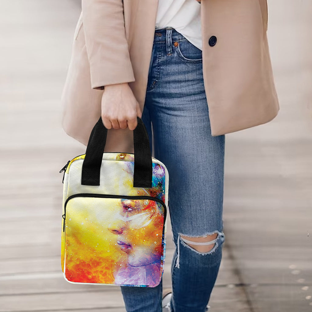 Galaxy Native Indian Woman Print Bible Tote Bag