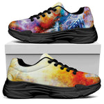 Galaxy Native Indian Woman Print Black Chunky Shoes