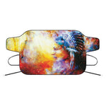 Galaxy Native Indian Woman Print Car Windshield Snow Cover