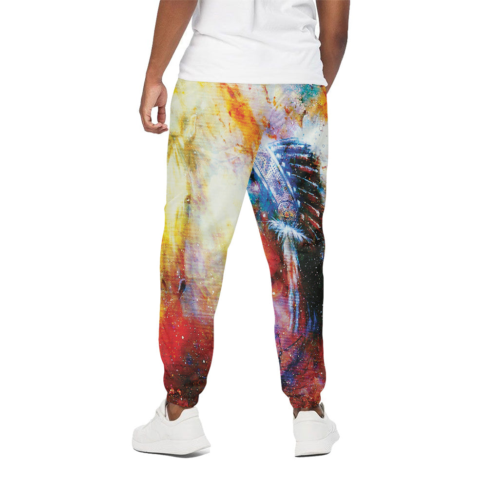 Galaxy Native Indian Woman Print Cotton Pants