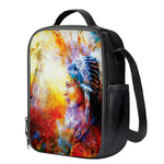 Galaxy Native Indian Woman Print Crossbody Lunch Bag