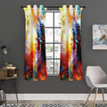 Galaxy Native Indian Woman Print Grommet Curtain Panels