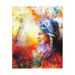 Galaxy Native Indian Woman Print Curtain