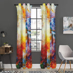 Galaxy Native Indian Woman Print Curtain
