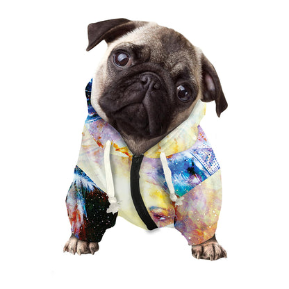 Galaxy Native Indian Woman Print Dog Zip Up Hoodie
