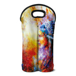 Galaxy Native Indian Woman Print Double Neoprene Wine Tote