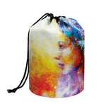 Galaxy Native Indian Woman Print Drawstring Makeup Bag