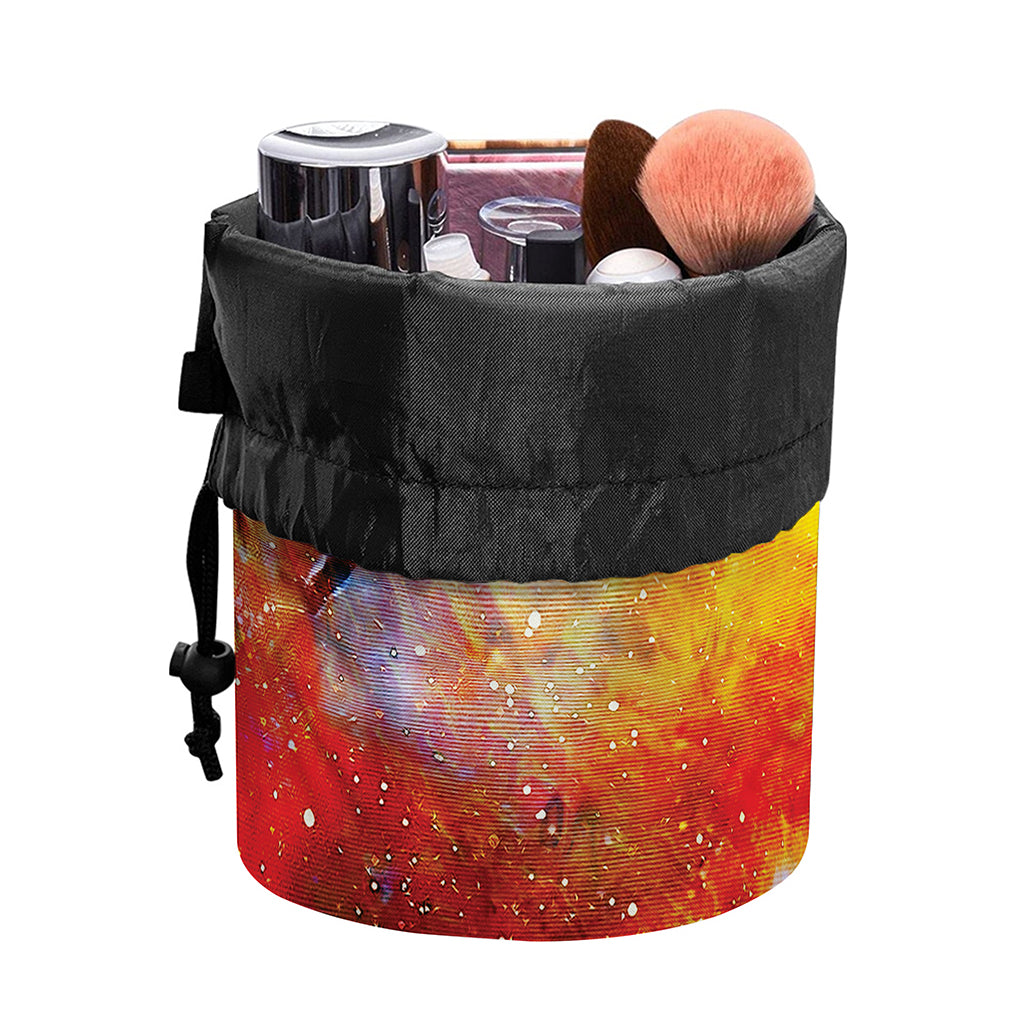 Galaxy Native Indian Woman Print Drawstring Makeup Bag