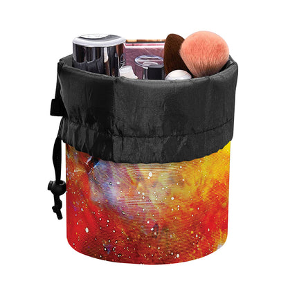 Galaxy Native Indian Woman Print Drawstring Makeup Bag