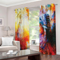 Galaxy Native Indian Woman Print Extra Wide Grommet Curtains