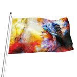 Galaxy Native Indian Woman Print Flag
