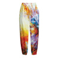 Galaxy Native Indian Woman Print Fleece Lined Knit Pants