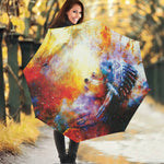 Galaxy Native Indian Woman Print Foldable Umbrella