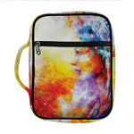 Galaxy Native Indian Woman Print Front Pocket Bible Bag