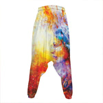 Galaxy Native Indian Woman Print Hammer Pants