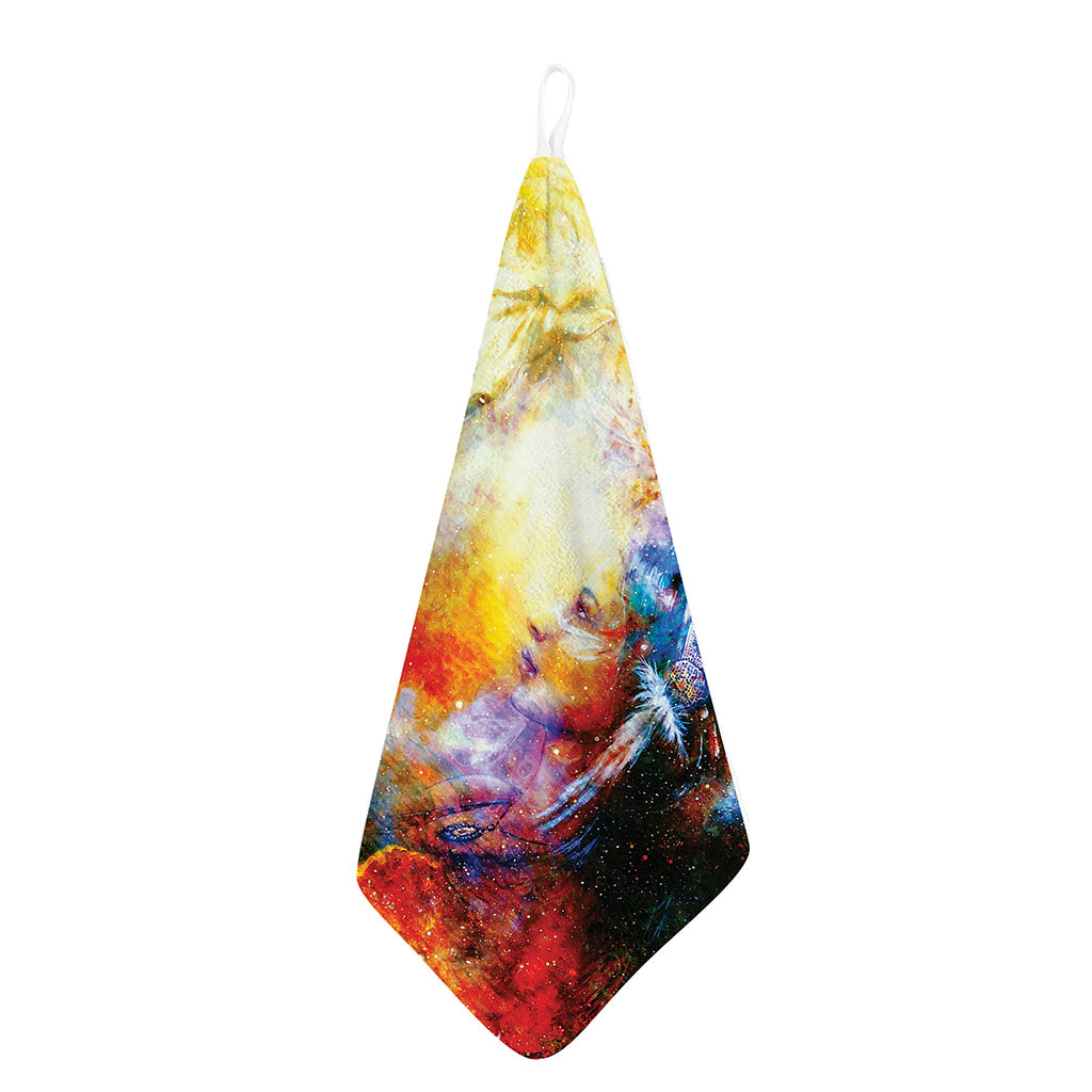Galaxy Native Indian Woman Print Hand Towel