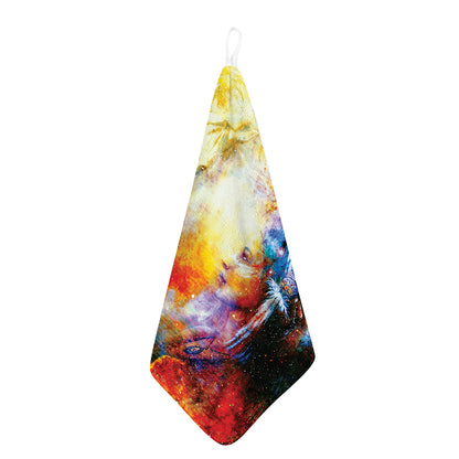 Galaxy Native Indian Woman Print Hand Towel