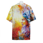 Galaxy Native Indian Woman Print Hawaiian Shirt