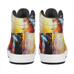 Galaxy Native Indian Woman Print High Top Leather Sneakers