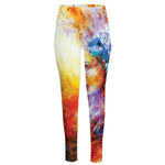 Galaxy Native Indian Woman Print High-Waisted Pocket Leggings