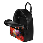 Galaxy Native Indian Woman Print Leather Backpack