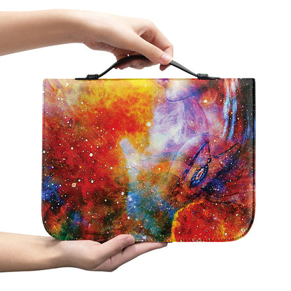 Galaxy Native Indian Woman Print Leather Bible Cover