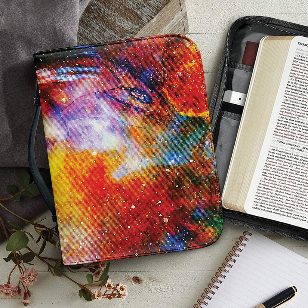 Galaxy Native Indian Woman Print Leather Bible Cover